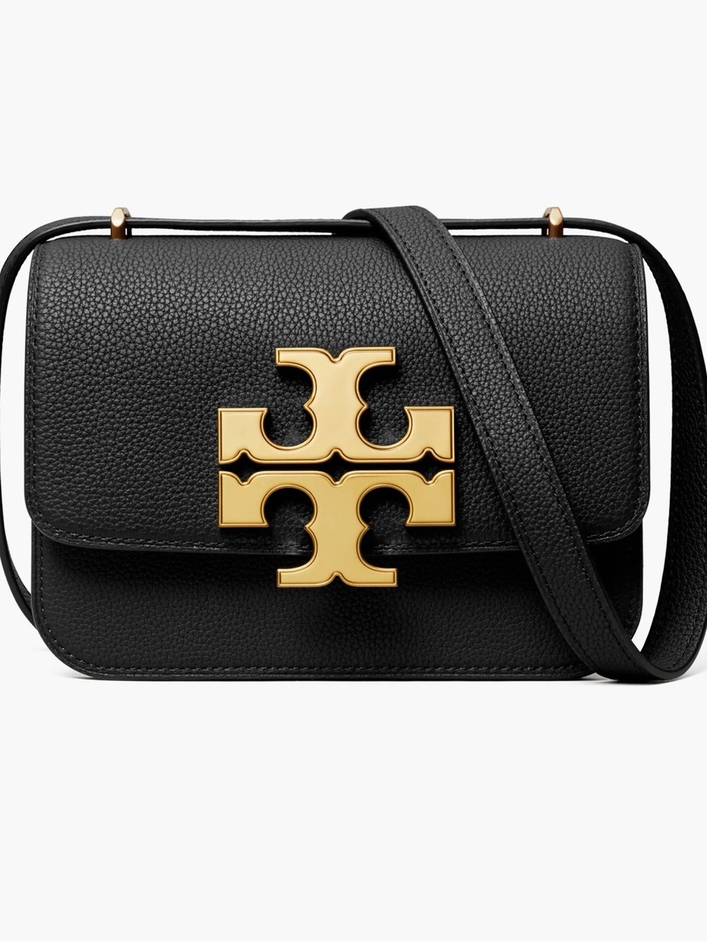Tory Burch Black Pebbled Leather Small Eleanor - New